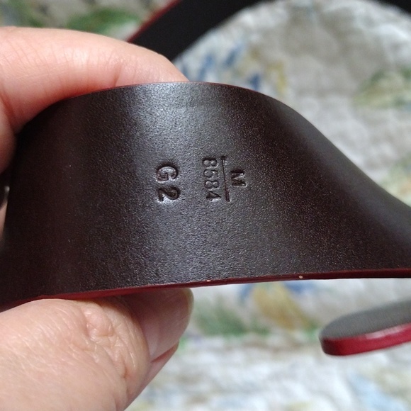Coach Red Leather Belt Size M - Picture 4 of 4